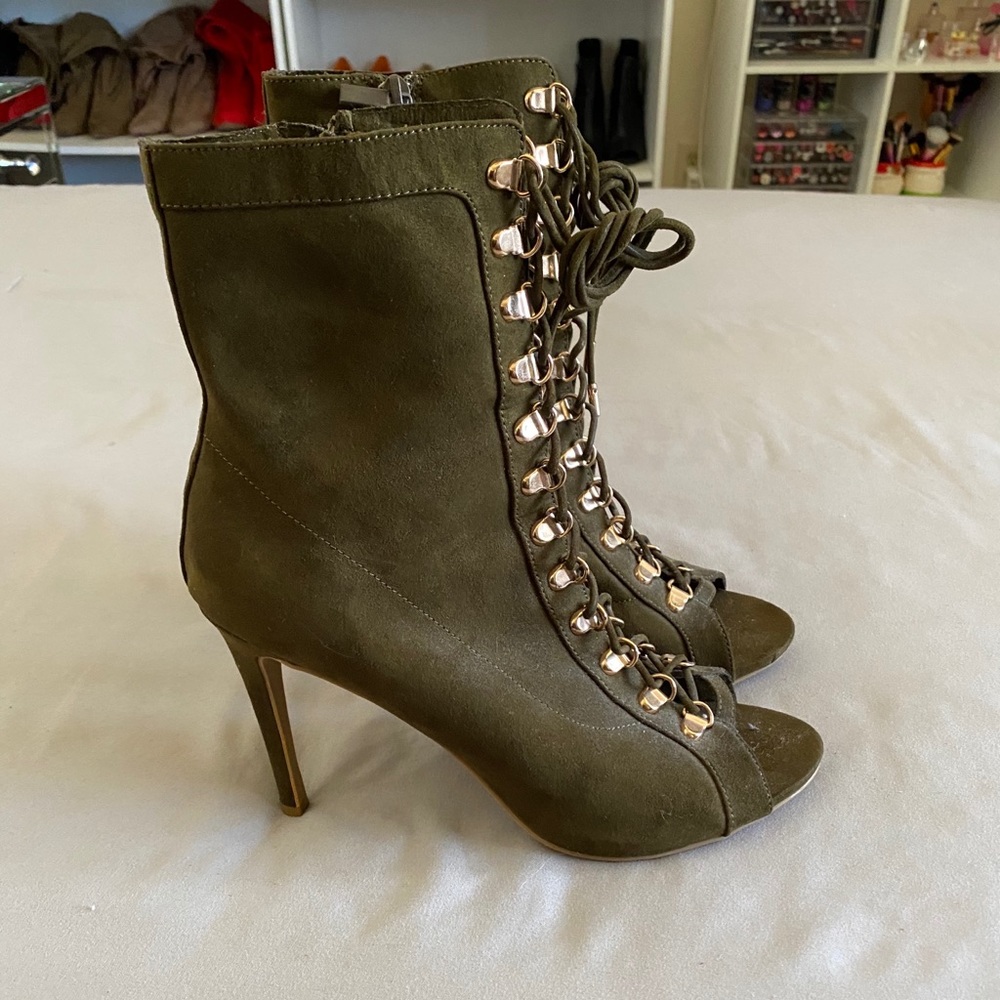 Army green booties